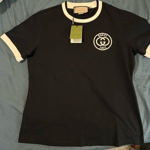Brand New 100% Authentic. GUCCI COTTON JERSEY T-SHIRT WITH EMBROIDERY.